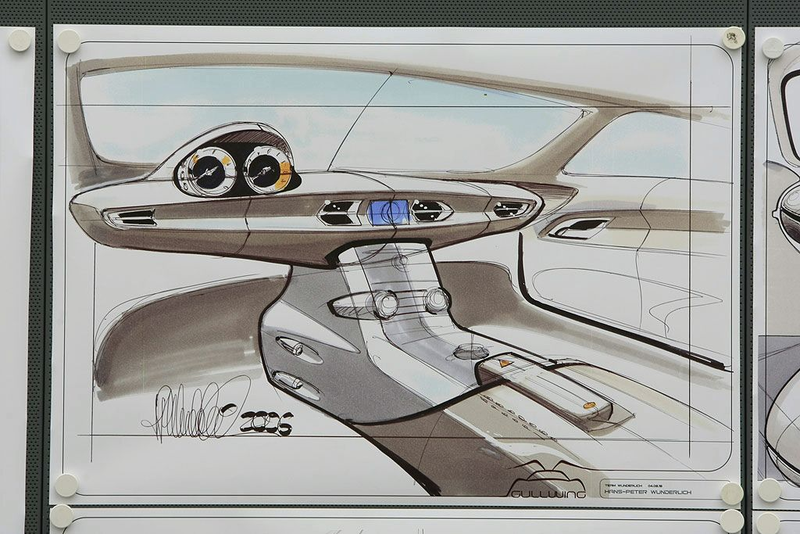 Illustration for article titled Mercedes AMG SLS Gullwing Teasers Show Off Simple, Sexy Interior
